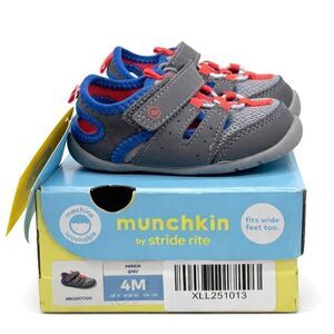 Stride Rite Pebble Water Shoes Sandals Munchkin Kids 4 M Washable NIB